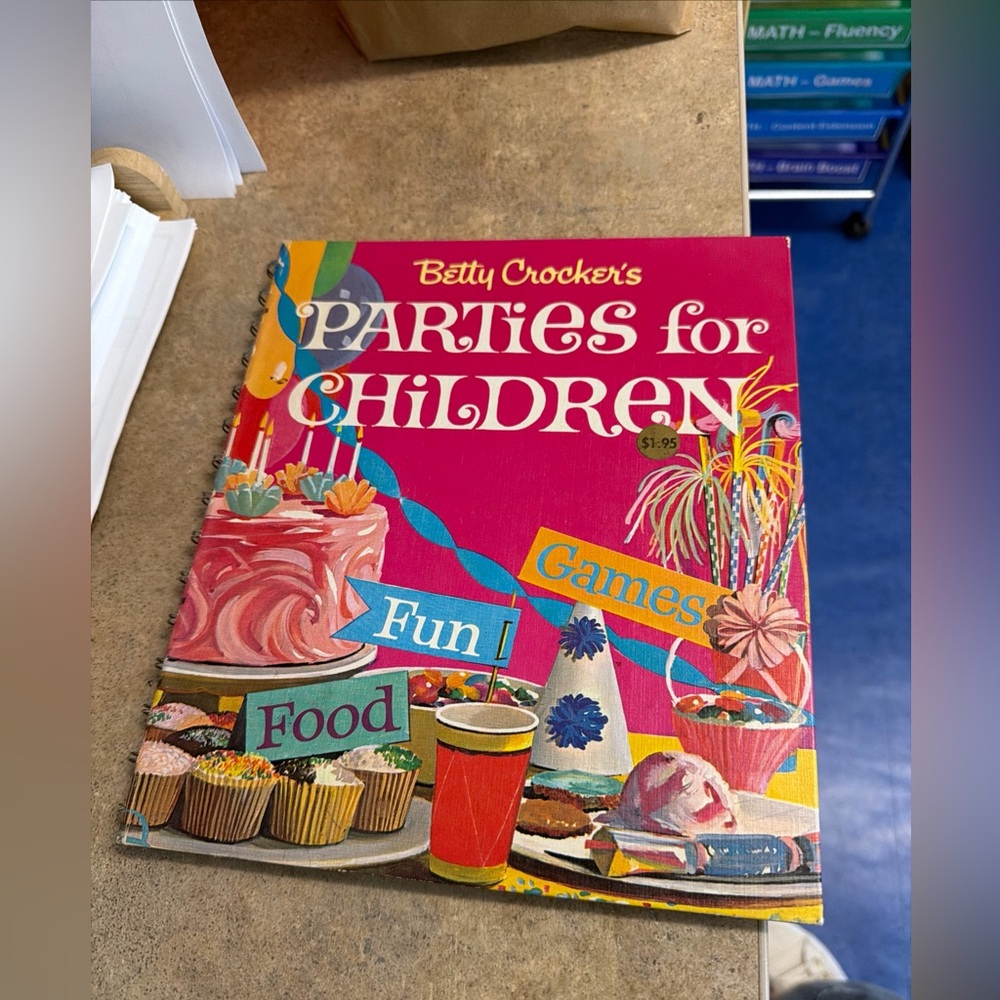 Betty Crocker Parties for Children Book - Red, Pink, Blue